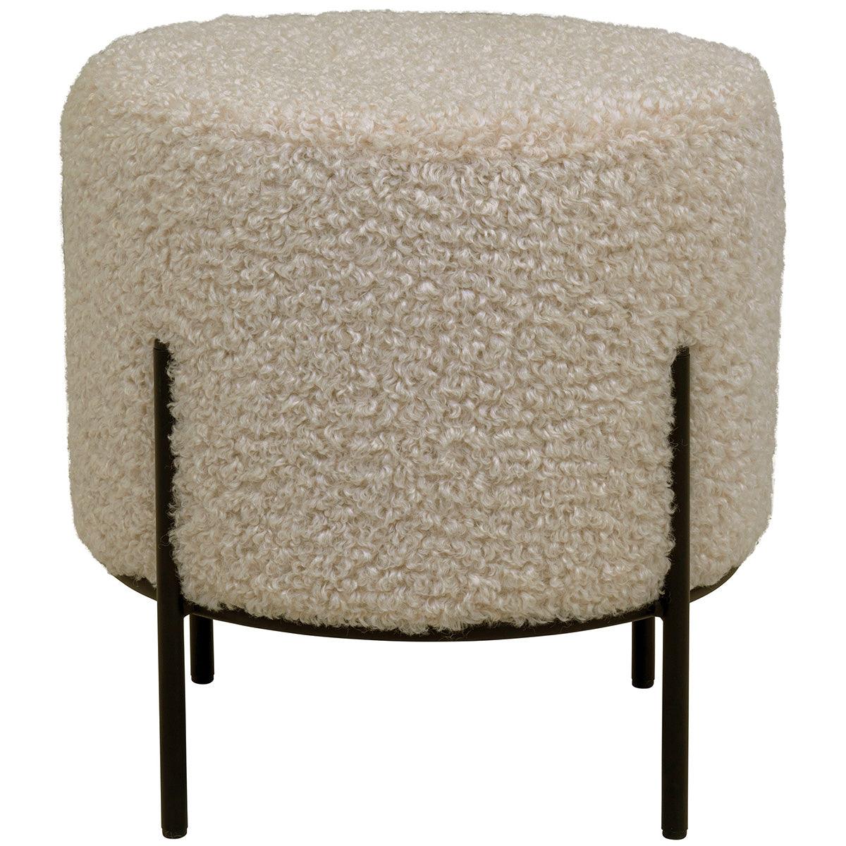 Alford Artificial Lambskin Pouf - WOO .Design