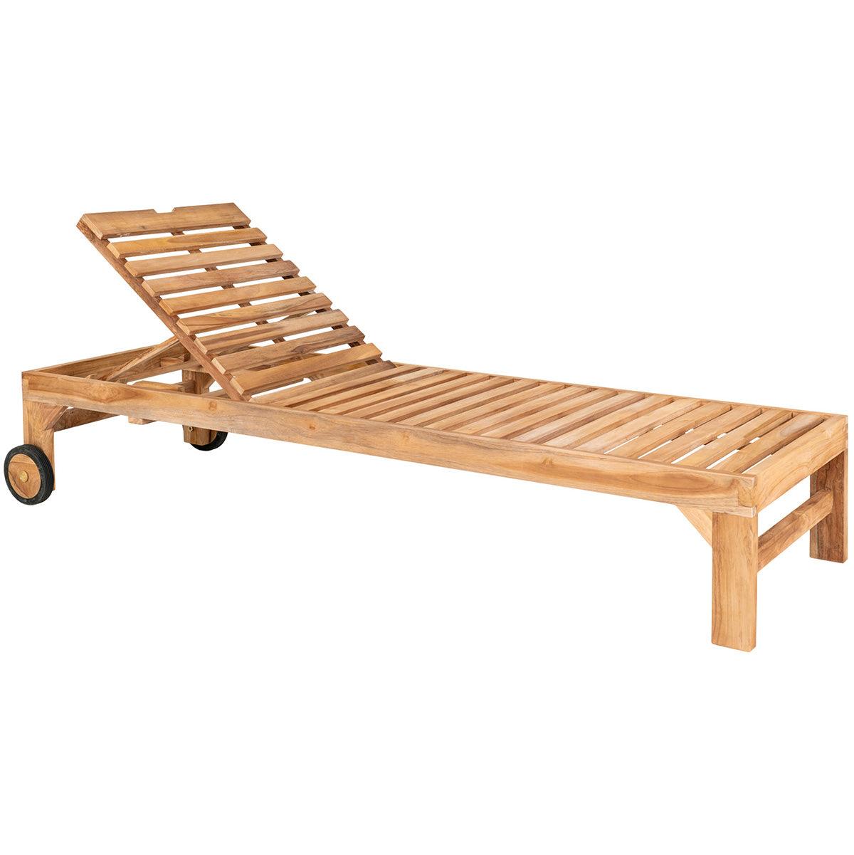 Andorra Teak Wood Sunlounger - WOO .Design