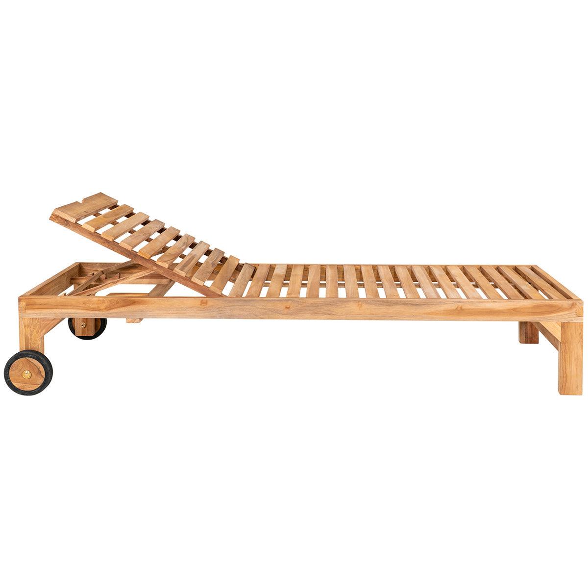 Andorra Teak Wood Sunlounger - WOO .Design