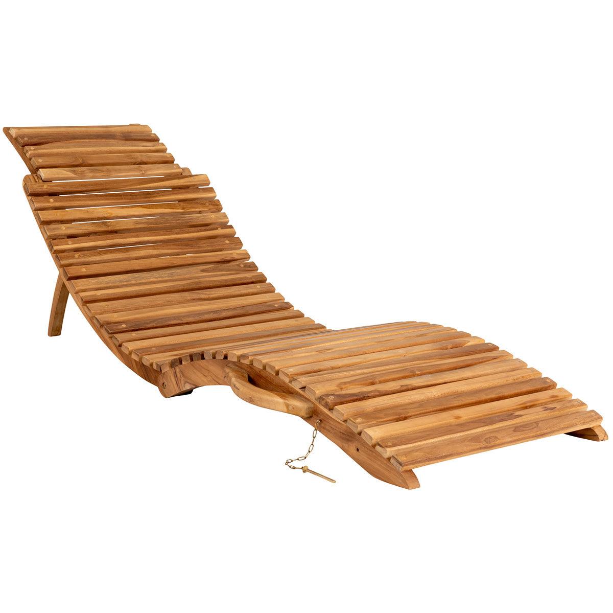 Arrieta Teak Wood Sunlounger - WOO .Design