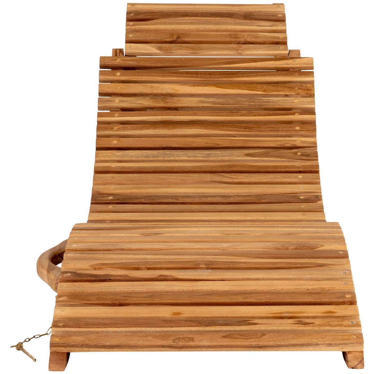 Arrieta Teak Wood Sunlounger - WOO .Design