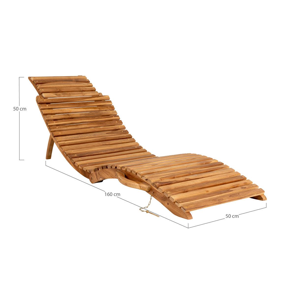 Arrieta Teak Wood Sunlounger - WOO .Design