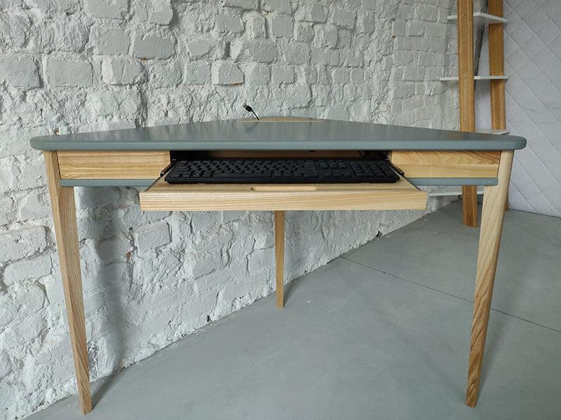 Ashme Corner Desk with Keyboard Tray - WOO .Design