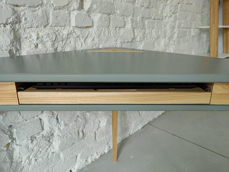 Ashme Corner Desk with Keyboard Tray - WOO .Design