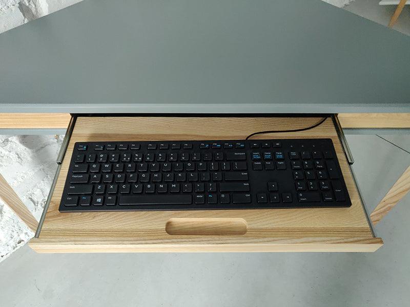 Ashme Corner Desk with Keyboard Tray - WOO .Design