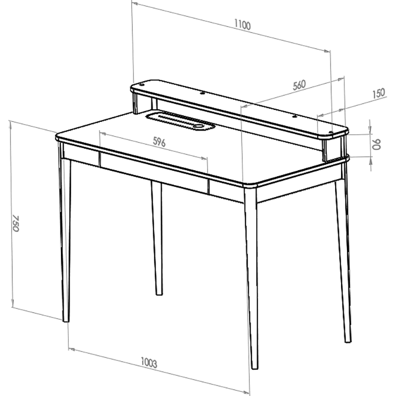 Ashme Writing Desk - WOO .Design