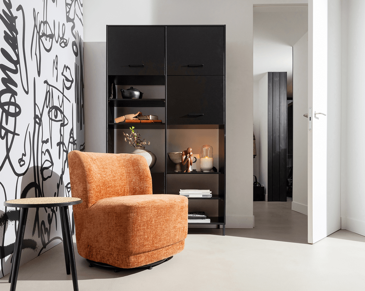 Atty Velvet Swivel Armchair - WOO .Design