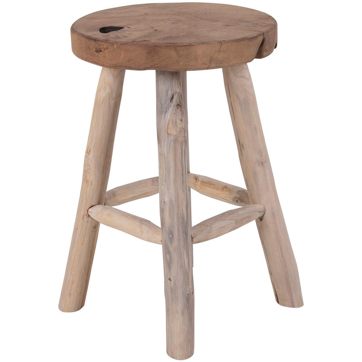 Badia Natural Teak Wood Stool - WOO .Design