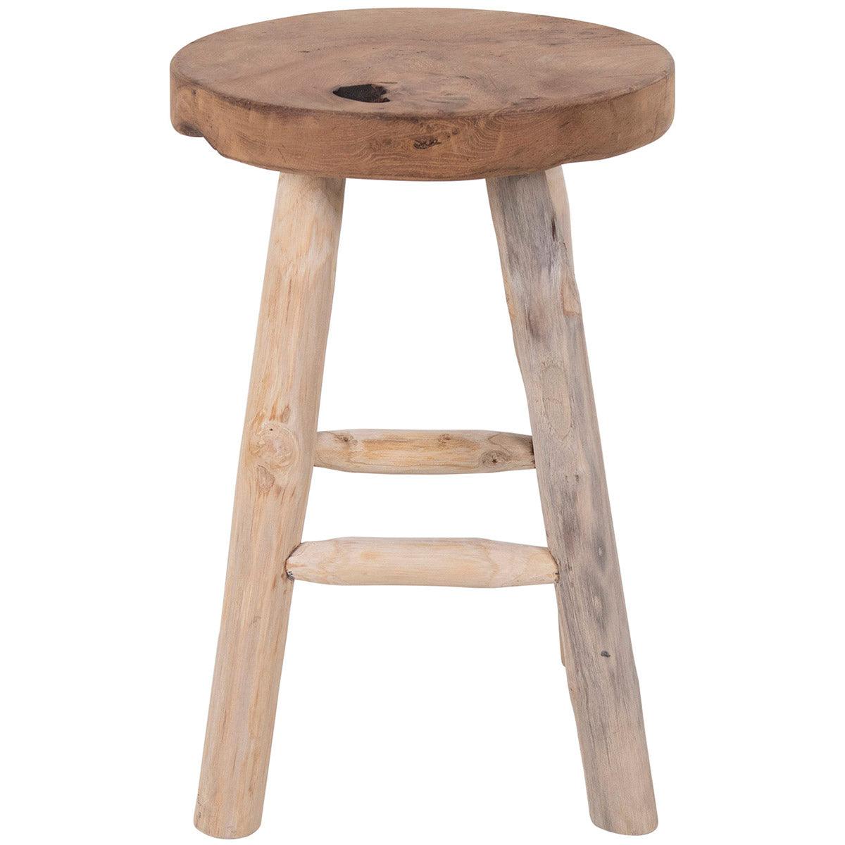 Badia Natural Teak Wood Stool - WOO .Design