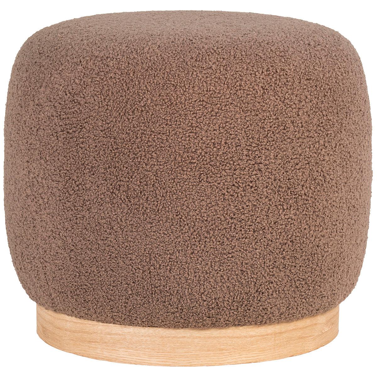 Belfort Brown Boucle Pouf - WOO .Design