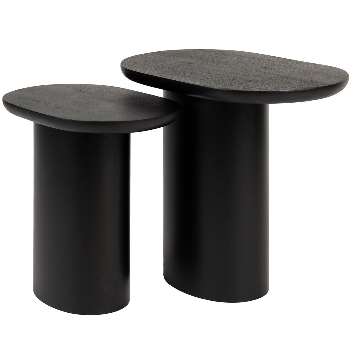 Bella Mango Wood/Iron Side Table (2/Set) - WOO .Design