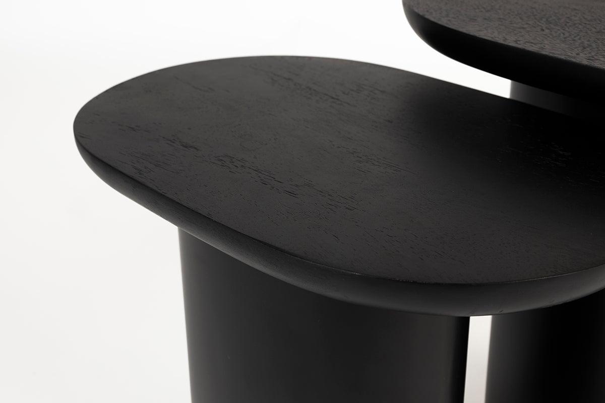 Bella Mango Wood/Iron Side Table (2/Set) - WOO .Design