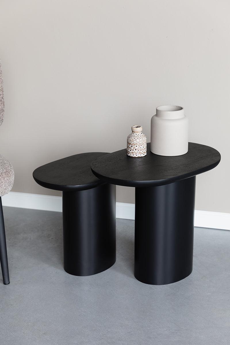 Bella Mango Wood/Iron Side Table (2/Set) - WOO .Design