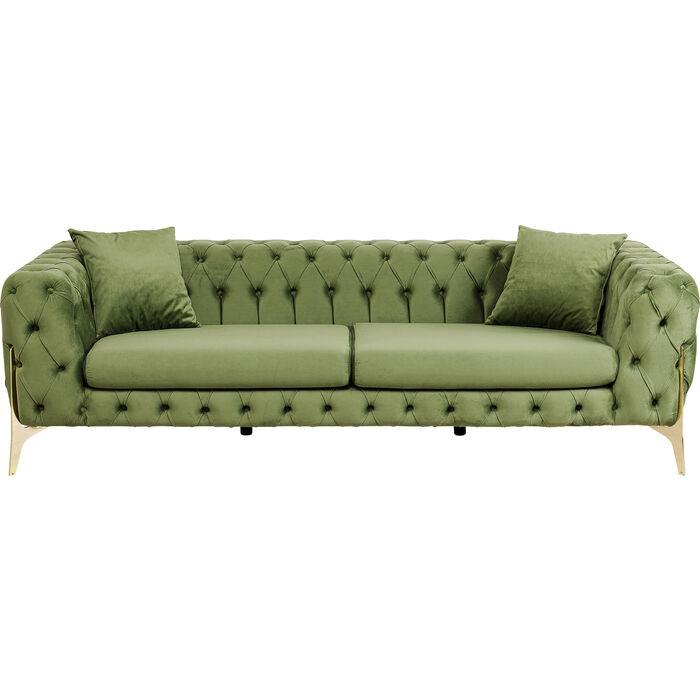 Olive green deals 3 seater sofa