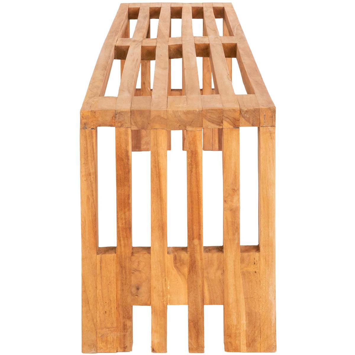 Benidorm Natural Teak Wood Bench - WOO .Design