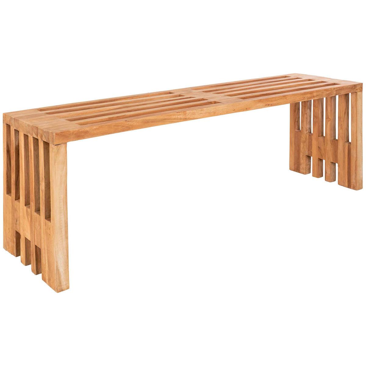 Benidorm Natural Teak Wood Bench - WOO .Design
