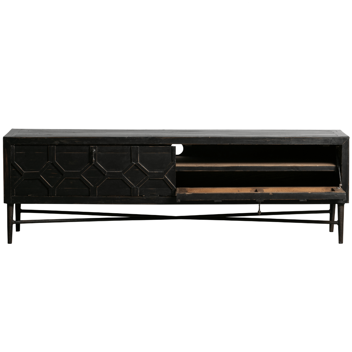 Bequest Black Wood TV Unit