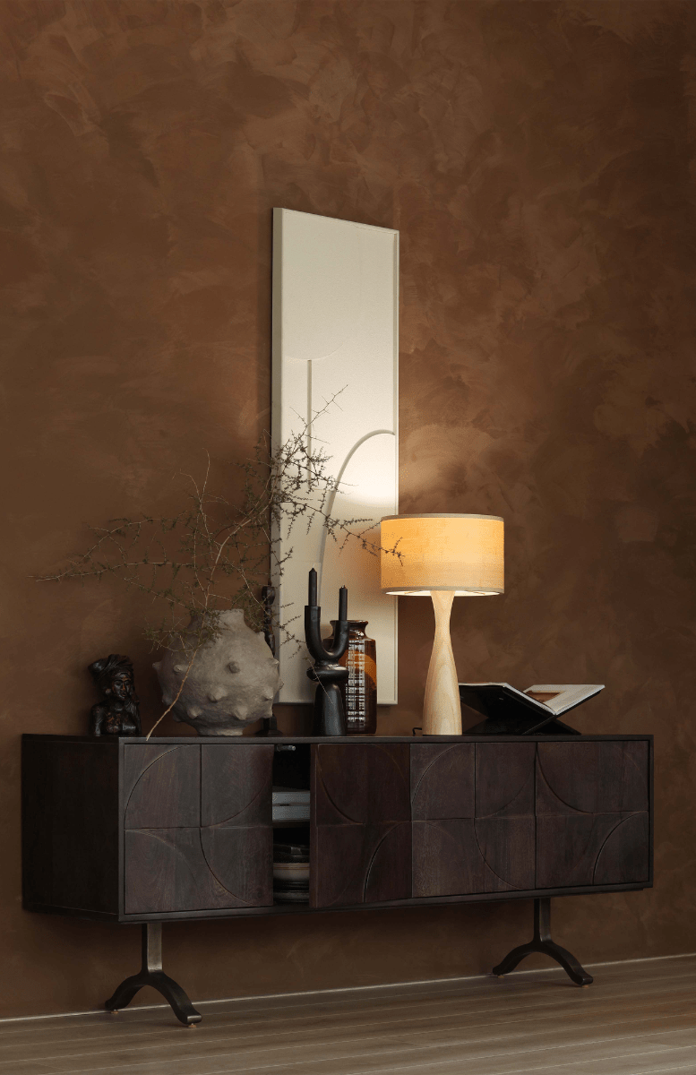 Draw Walnut Mango Wood Sideboard