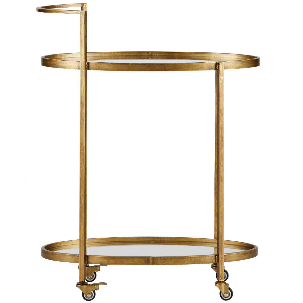 Push Antique Brass Metal Trolley