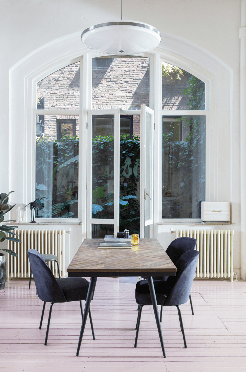 Rhombic Recycled Teak Wood Dining Table