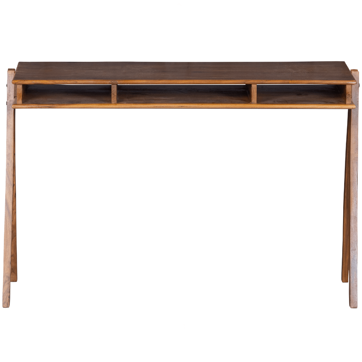 Compartment Brown Wood Desk