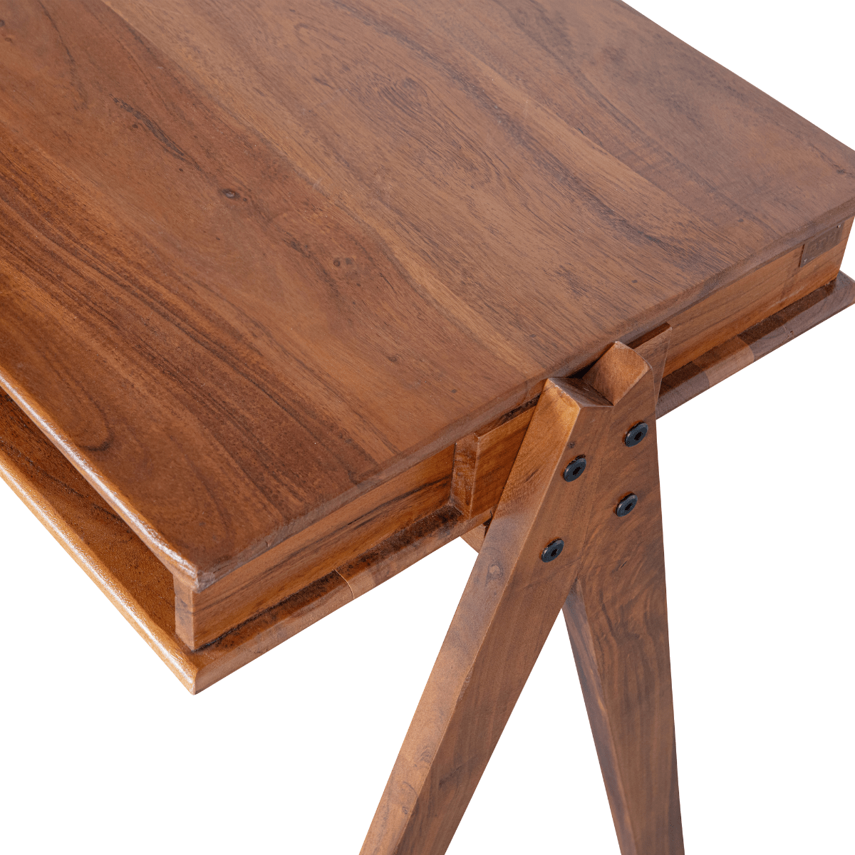 Compartment Brown Wood Desk
