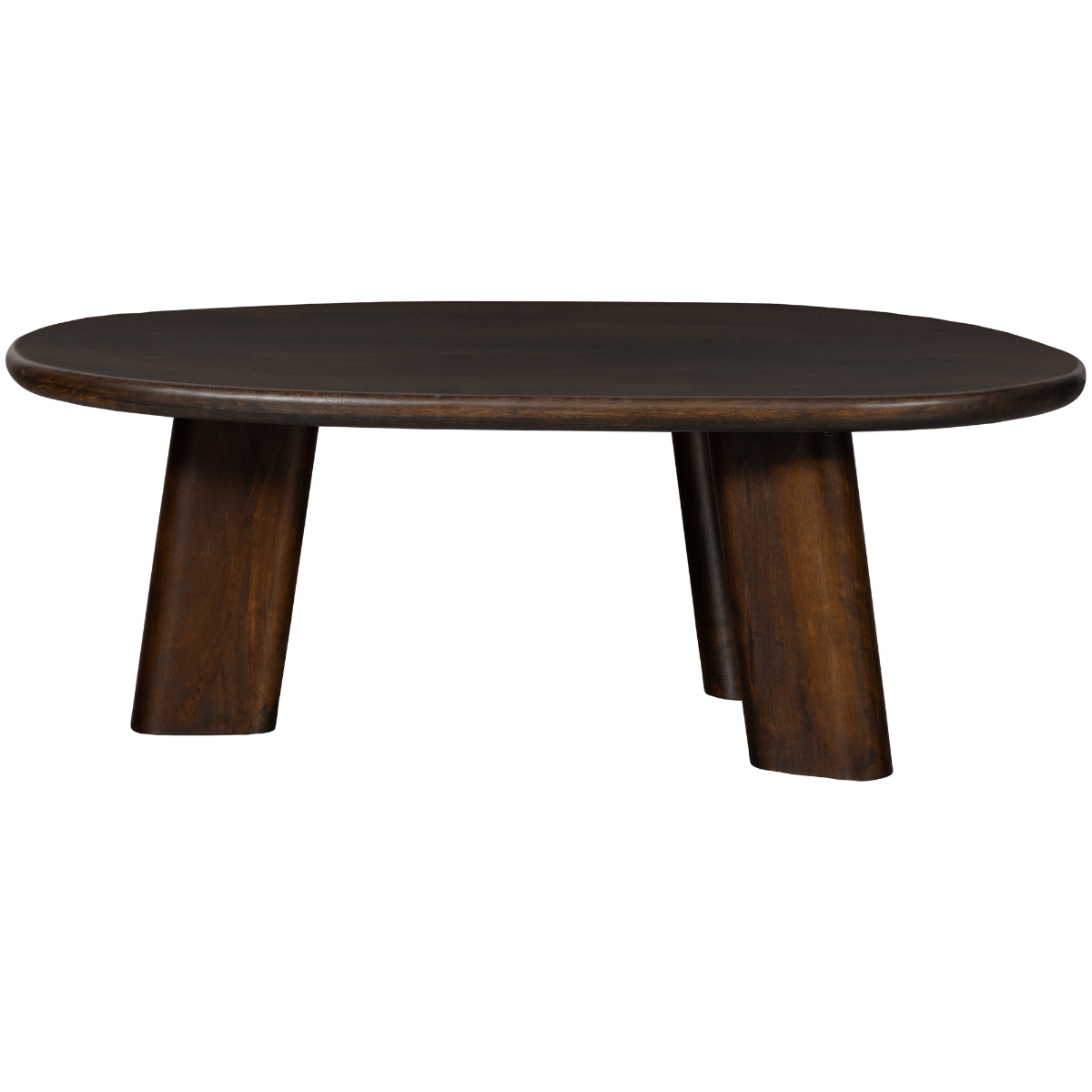 Roundly Walnut Mango Wood Coffee Table