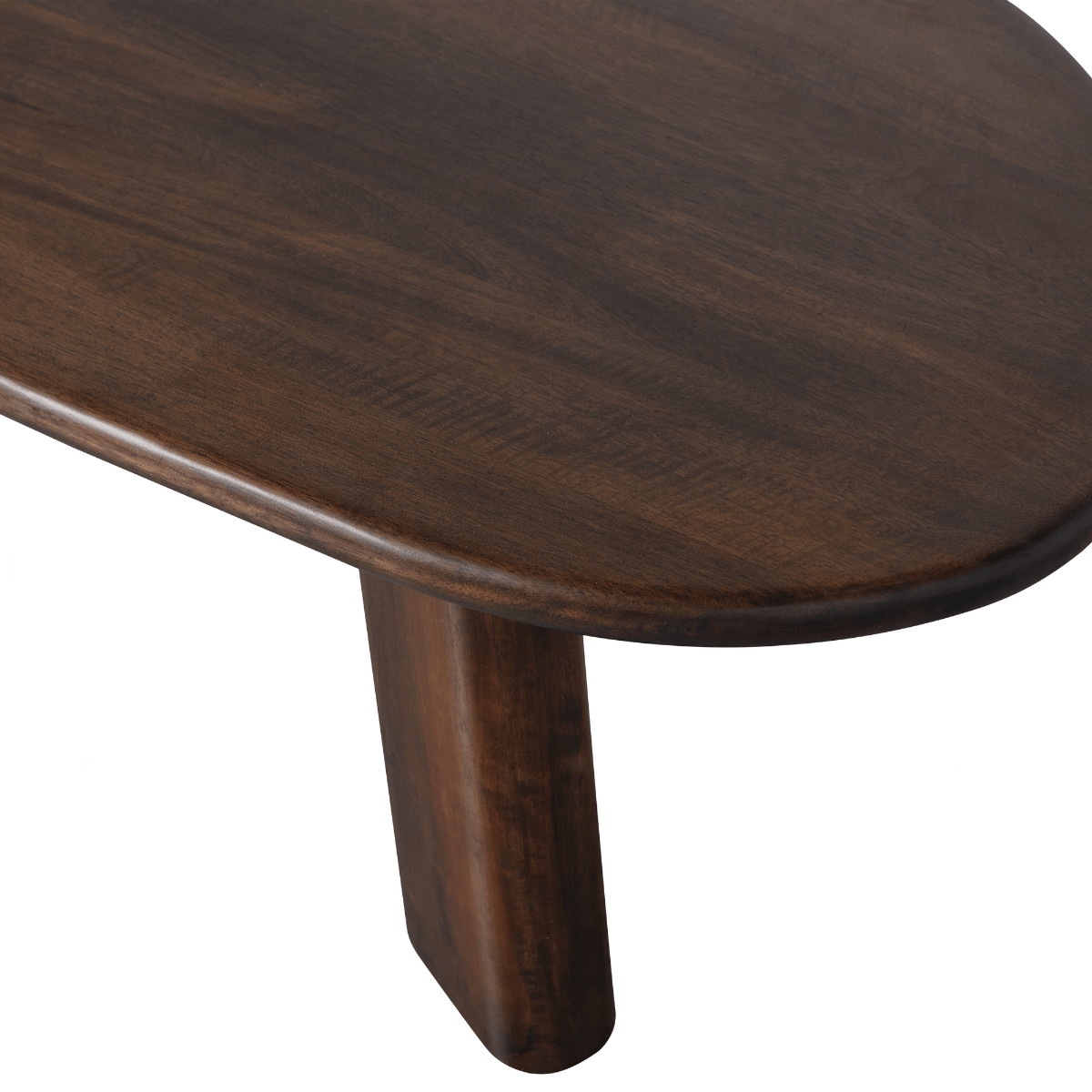 Roundly Walnut Mango Wood Coffee Table