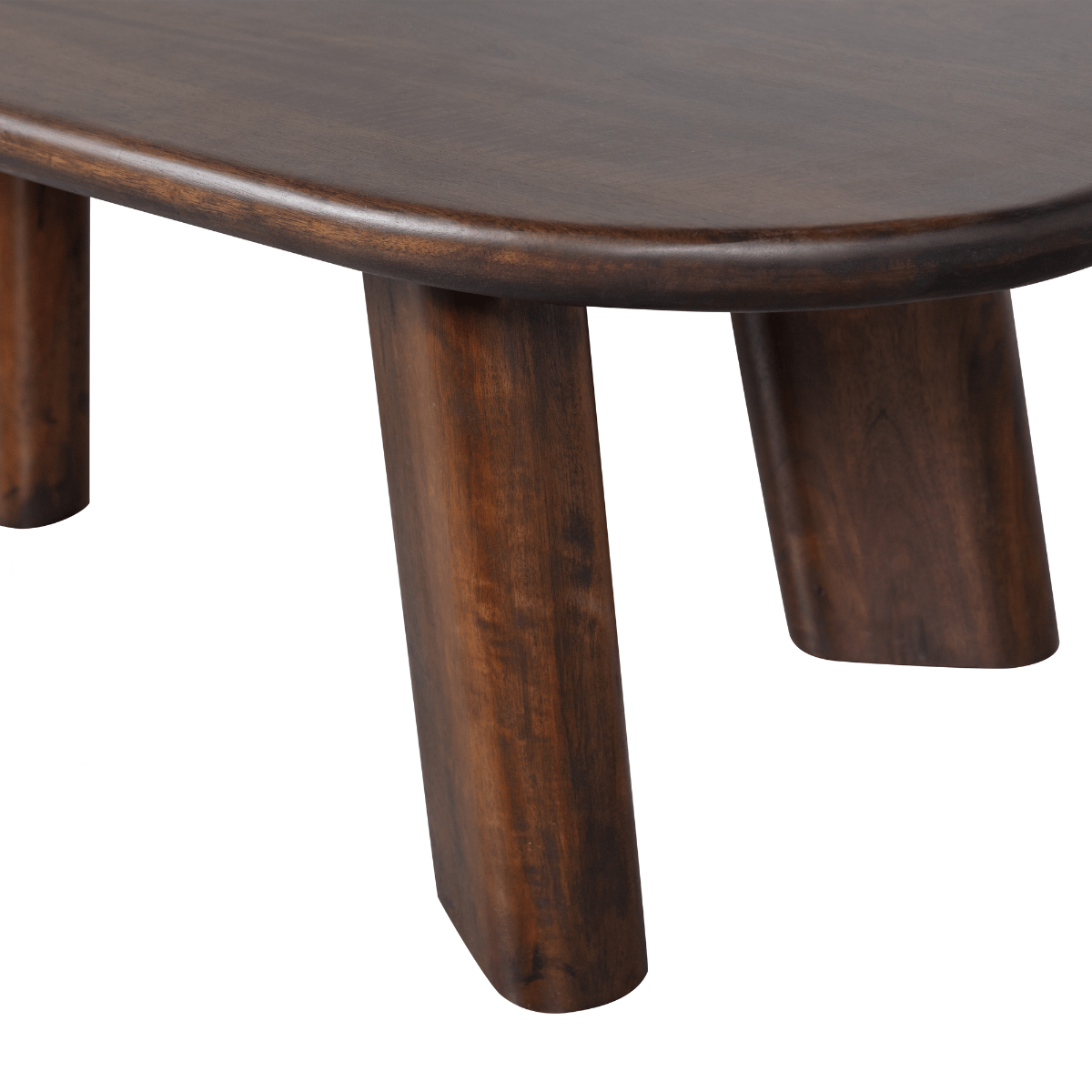 Roundly Walnut Mango Wood Coffee Table