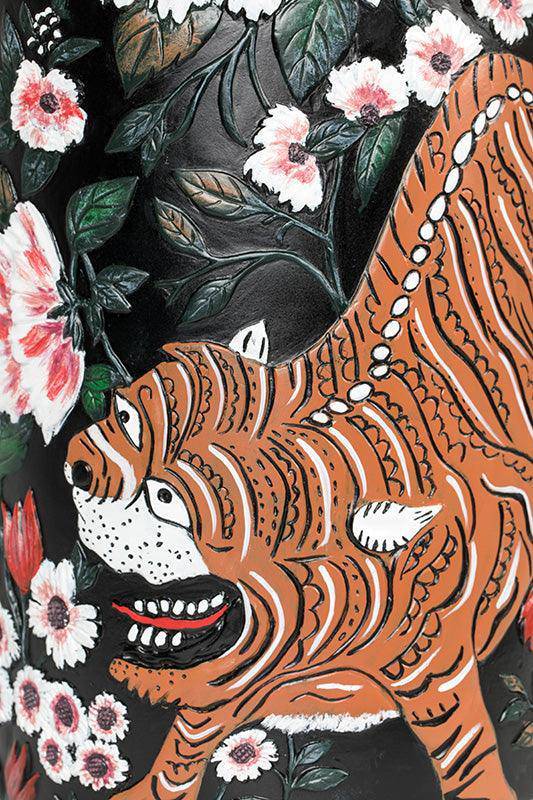 Songs Of The Night Tiger Vase