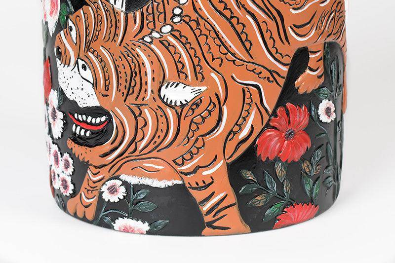 Songs Of The Night Tiger Vase