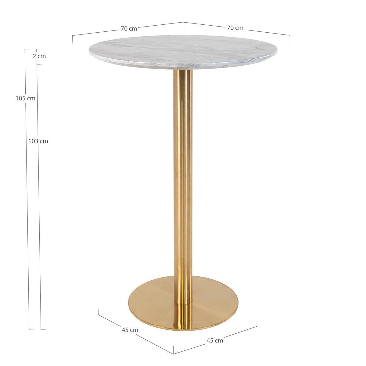 Bolzano Marble Look Bar Table - WOO .Design