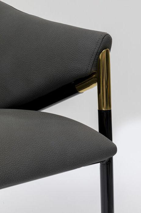 Boulevard Grey Chair with Armrest (2/Set) - WOO .Design