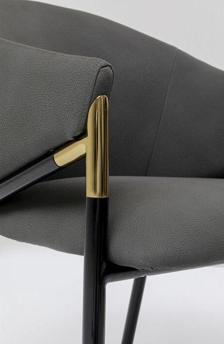 Boulevard Grey Chair with Armrest (2/Set) - WOO .Design