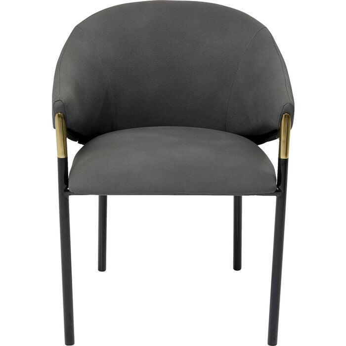 Boulevard Grey Chair with Armrest (2/Set) - WOO .Design
