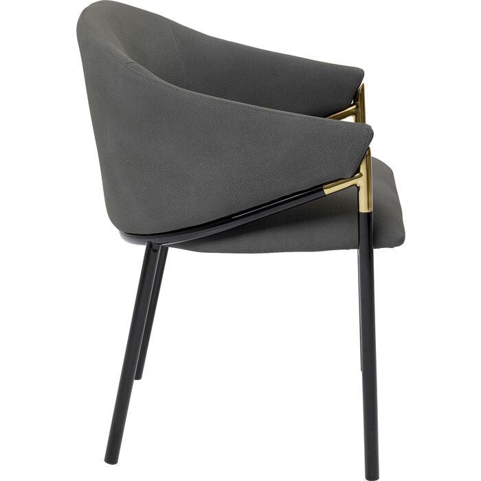 Boulevard Grey Chair with Armrest (2/Set) - WOO .Design