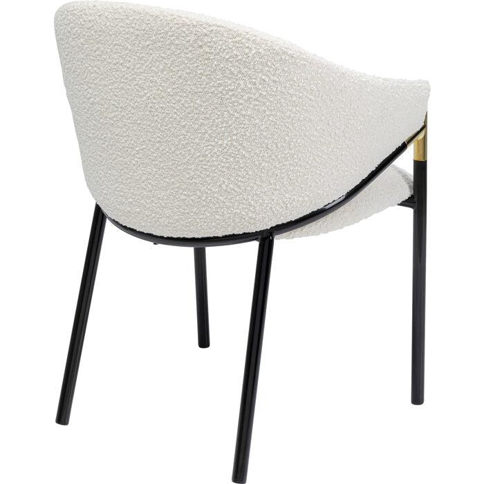 Boulevard White Boucle Chair with Armrest (2/Set) - WOO .Design