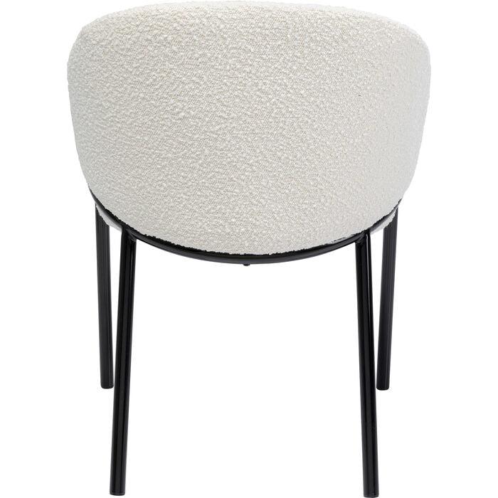 Boulevard White Boucle Chair with Armrest (2/Set) - WOO .Design