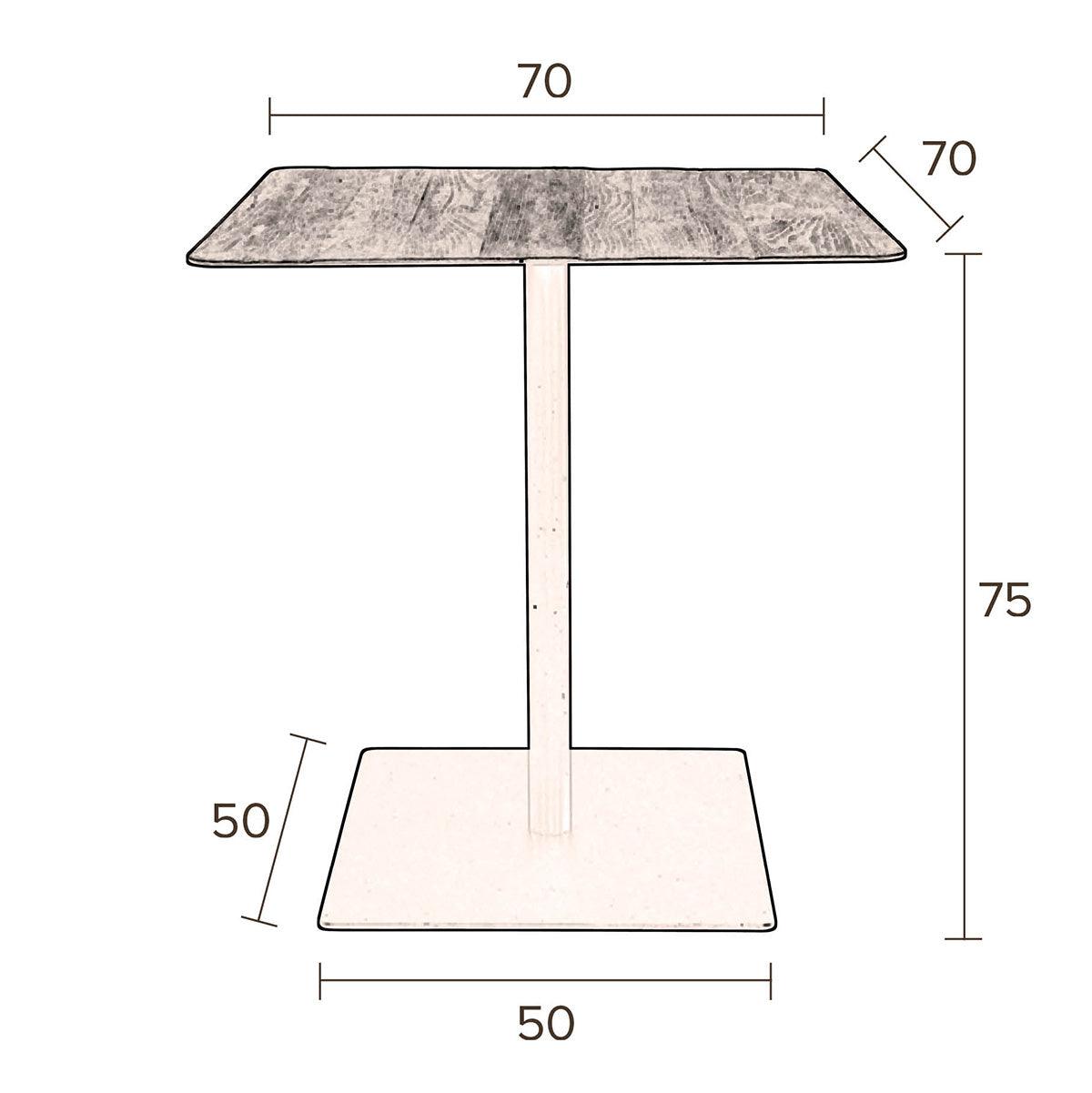 Braza Brown Square Bistro Table - WOO .Design
