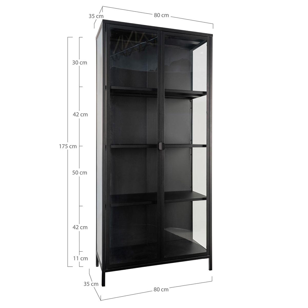 Brisbane Black High Display Cabinet - WOO .Design