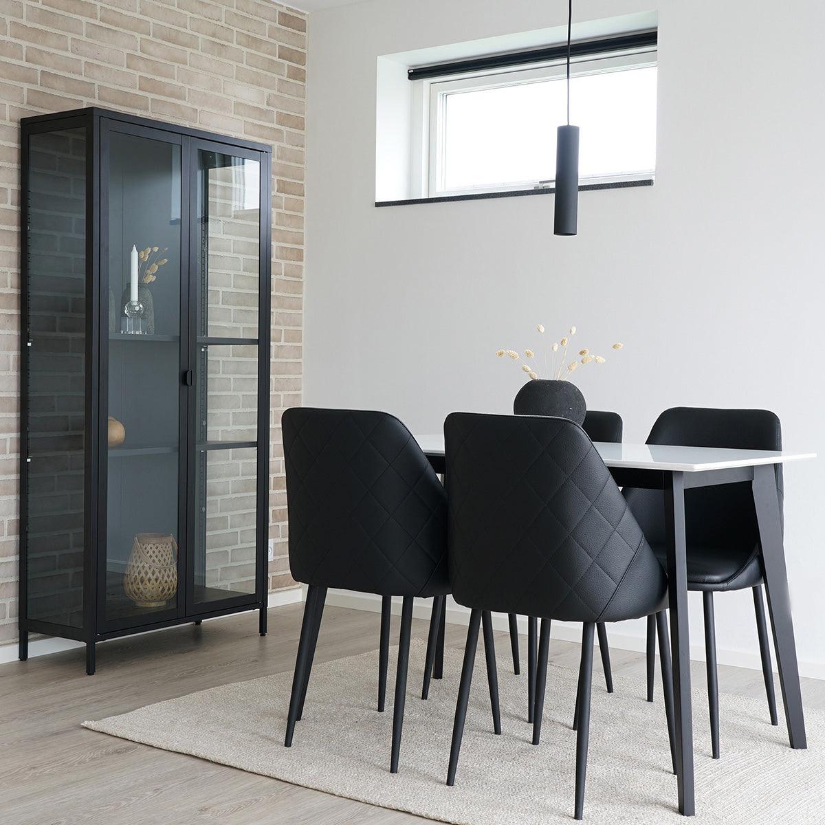 Brisbane Black High Display Cabinet - WOO .Design
