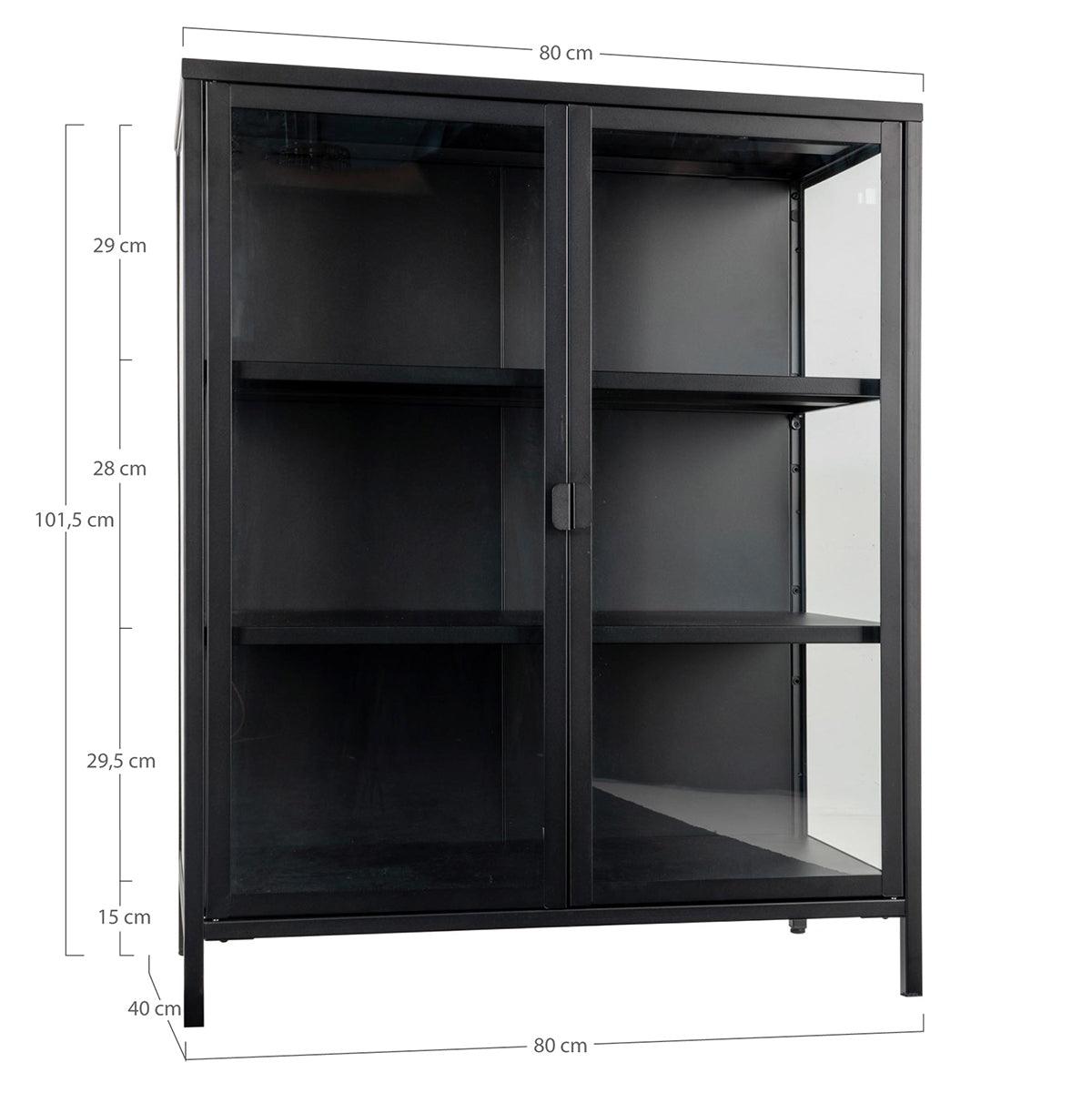 Brisbane Black Low Display Cabinet - WOO .Design