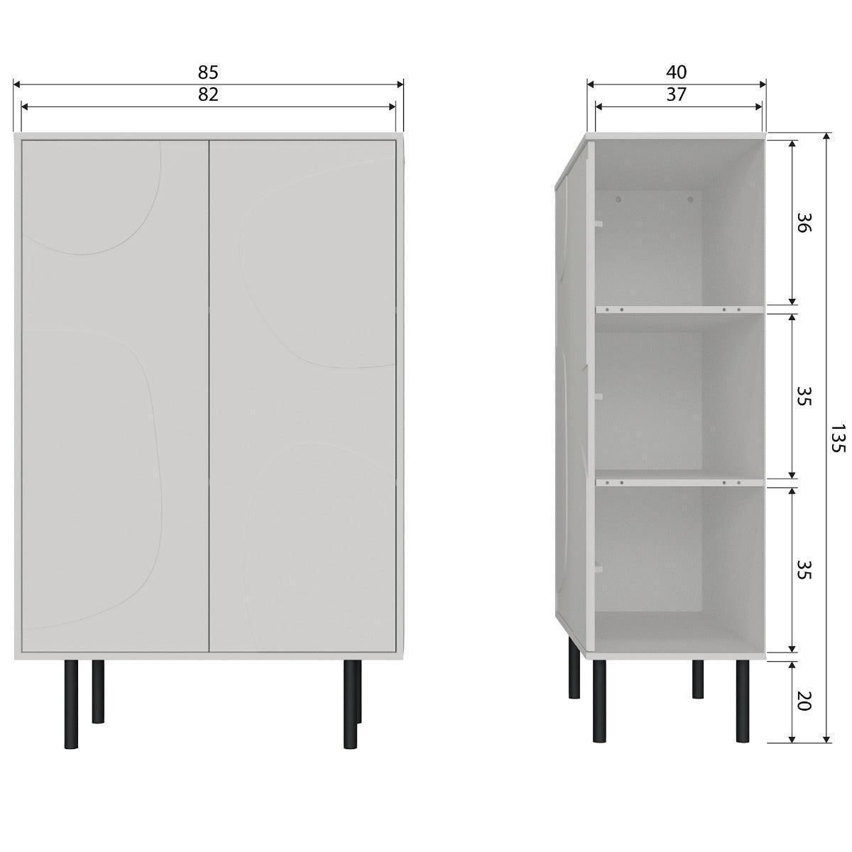 Cadiz Mist Pine Wood Storage Cabinet - WOO .Design