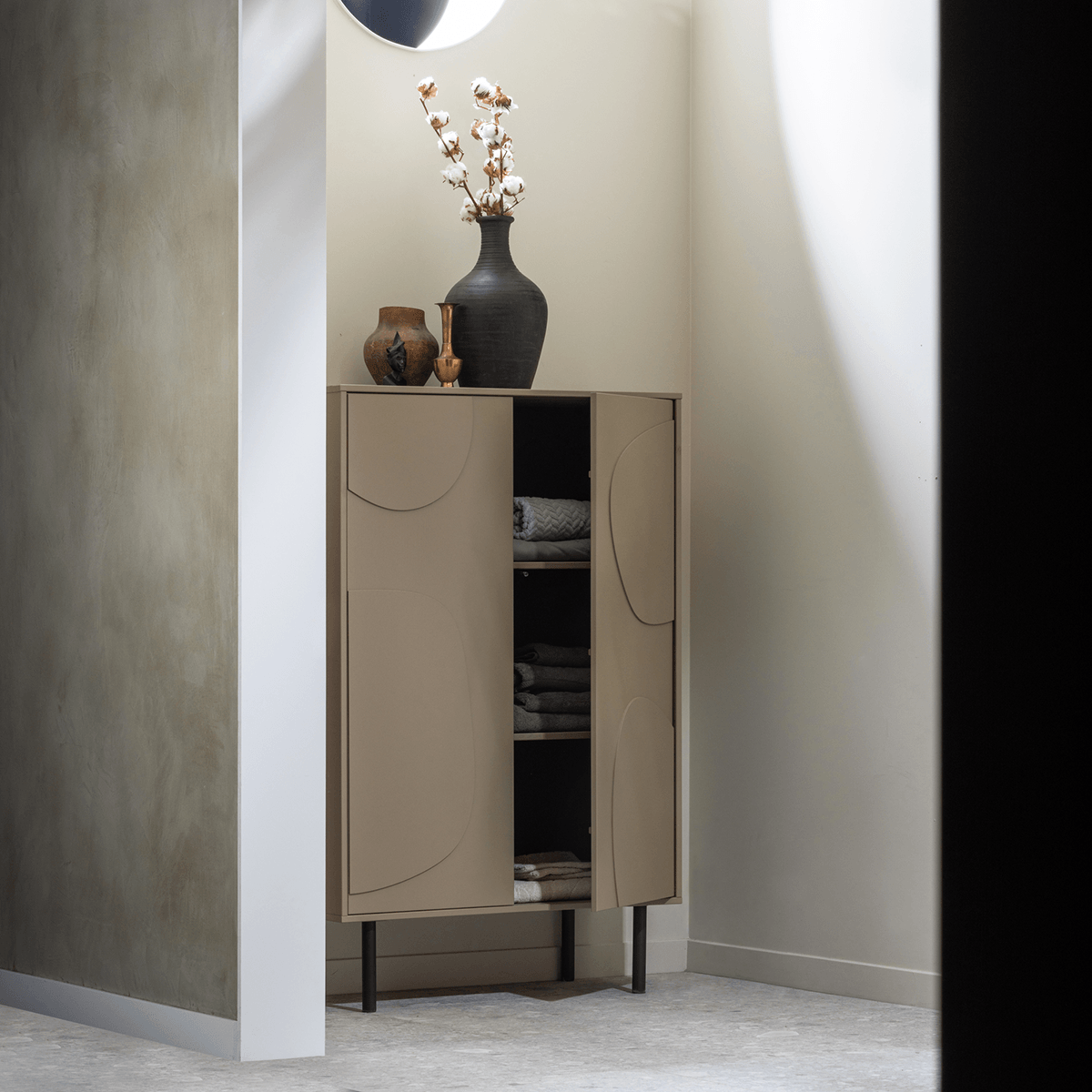 Cadiz Pine Wood Storage Cabinet - WOO .Design