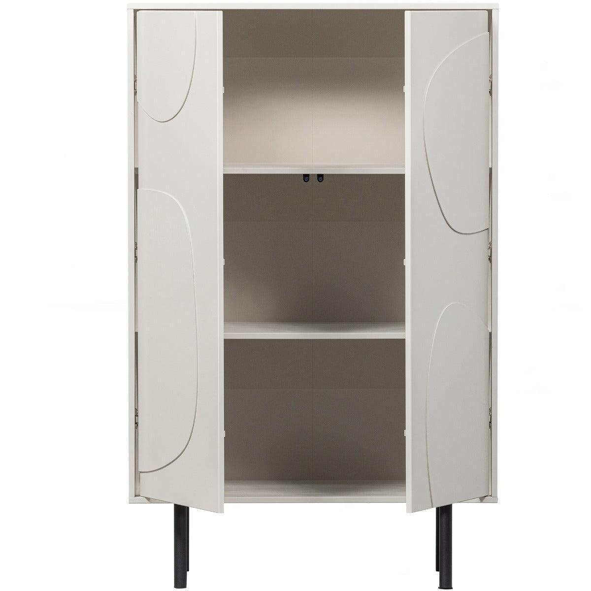 Cadiz Mist Pine Wood Storage Cabinet - WOO .Design