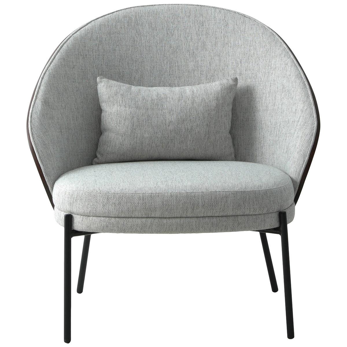 Canelas Light Grey/Dark Brown Lounge Chair - WOO .Design
