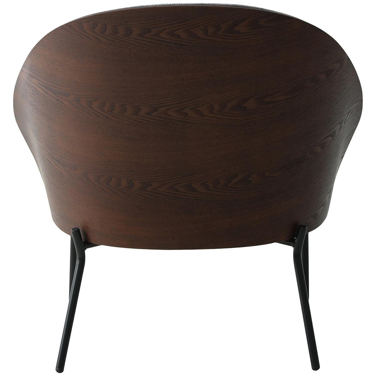Canelas Light Grey/Dark Brown Lounge Chair - WOO .Design