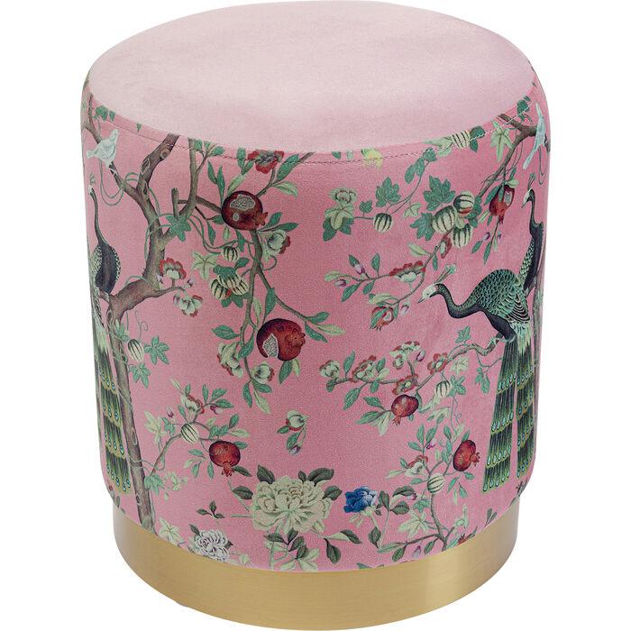 Cherry Animal Print Velvet Stool - WOO .Design