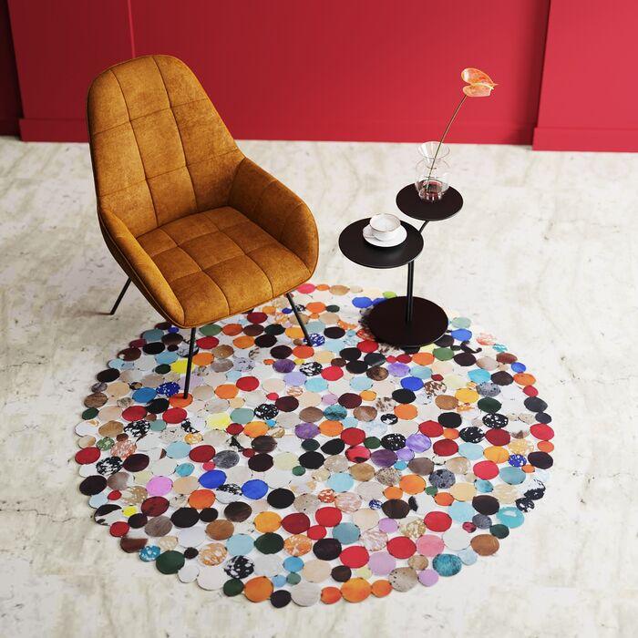 Circle Leather Round Carpet - WOO .Design