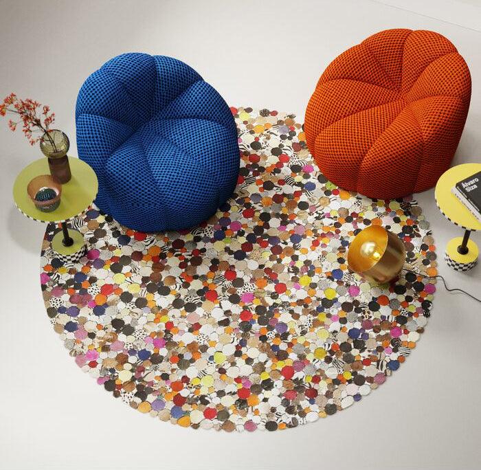 Circle Leather Round Carpet - WOO .Design